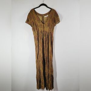 NATURAL LIFE Earthy Tones Maxi Dress, Size Medium